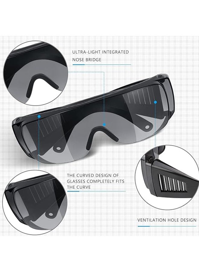 4 نظارات واقية، مضادة للضباب، قابلة للتعديل، رؤية واسعة للحماية من المواد الكيميائية، نظارات ناعمة وخفيفة الوزن - Image 3